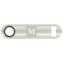 Monogram blek grönt rand