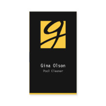 Monogram block för renare Affärskort i bassäng