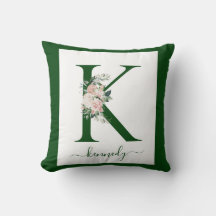 Monogram Blommig Bokstav K