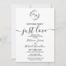 Monogram Blommig Kalligrafi Foto Bröllop