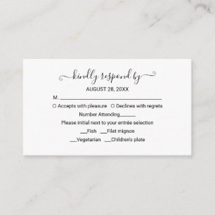 Monogram Blommig RSVP-kort för bröllop Tilläggskort