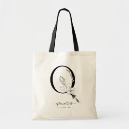 Monogram Blommigt Anpassningsbar Tote Bag - Brev Q Tygkasse
