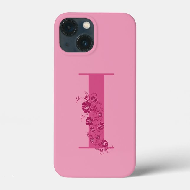 Monogram Blommigt Brev I iphone case (Baksida)