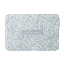 Monogram Blommigt Foliage Elegan Dusty Blue