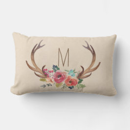 Monogram Blommigt Hjort Horn Utomhuskudde