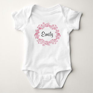 Monogram Blommigt Personlig Tee