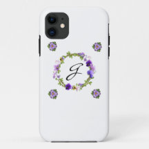 Monogram Blommigt Phone Case