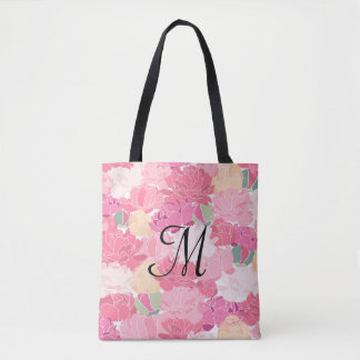 Monogram Blommigt Skriv ut i papperskorgen Tygkasse