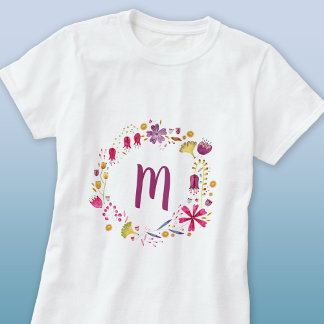 Monogram-Blommigt T Shirt