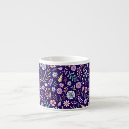 Monogram Blommigt Whimsical Boho Espresso Mugg Espressomugg