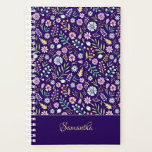 Monogram Blommigt Whimsical Boho Mönster Planner
