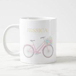 Monogram blomstercykel Pastel Jumbo Mugg