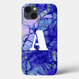 Monogram Blue Abstrakt Art Coola