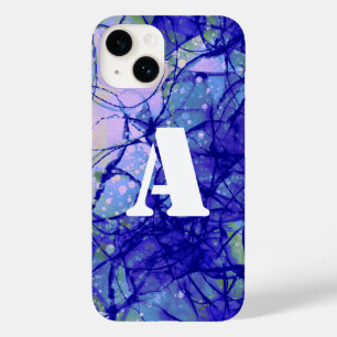 Monogram Blue Abstrakt Art Coola