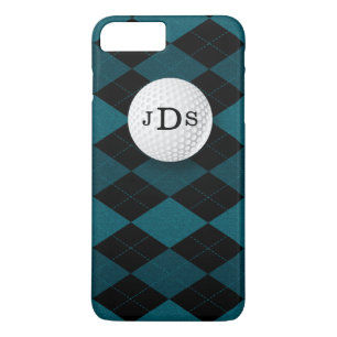 Monogram Blue Argyle, Golf Boll iPhone 7 Fodral