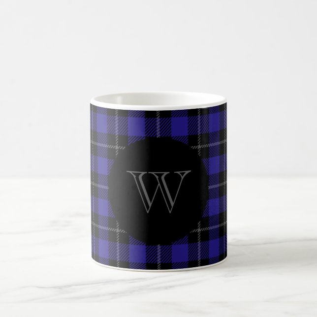 Monogram Blue Black Play Kaffemugg (Center)