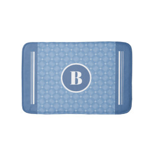 Monogram Blue Diamond Baby Nursery Bath Mat Badrumsmatta