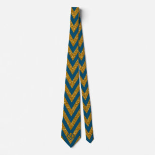 Monogram Blue & Guld Glitter Mönster Design Manar Slips