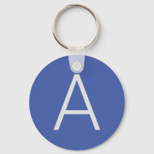 Monogram Blue Modern Lägg till ditt namn från börj Nyckelring