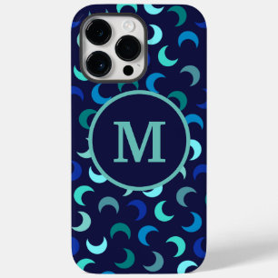 Monogram Blue New Måne Mönster