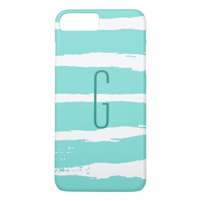 Monogram Blue-rand Case-Mate iPhone Skal (Baksida)