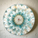 Monogram Blue Teal Guld Blommigt Mandala Darttavla<br><div class="desc">Upplev ditt spelrum eller din presentdator ge med den här fantastiska, monogrammade ritytan med en vacker teal och guld blommigt mandala-design. Det invecklade mandala mönster i pulserande teal och guld ger en elegant beröring, medan anpassadets monogram som inledning i mitten gör det unikt för dig. Perfekt för att lägga till...</div>