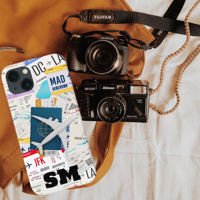 Monogram Boarding Pass, Flygbiljett collage, Kul (Skapare uppladdad)