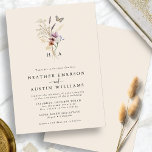 Monogram Boho Blommigt bröllopsinbjudan Inbjudningar<br><div class="desc">Monogram Boho Blommigt Bröllopation. Den här inbjudan från snyggt & elegant bröllop boho innehåller fantastiska,  handmålade vildblommor som ordnats som en underbar och enkel bouquet-perfekt för vår,  sommar eller fallbröllop. Sök efter matchande objekt i samlingen Boho Wildblomma Bröllop.</div>