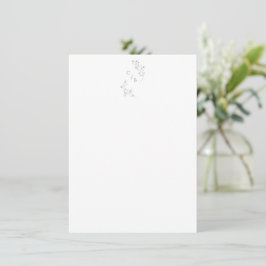 Monogram Boho Cherry Blommar Blommigt Art Bröllop Anteckningskort