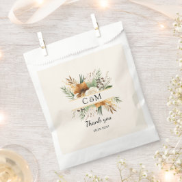 Monogram, boho, elegant blomboquet