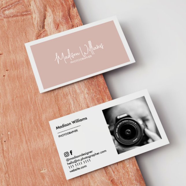 Monogram Boho Snyggt Modern minimalist Visitkort (Skapare uppladdad)