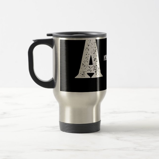 Monogram Bokstav A Anpassad Rostfritt Stål Resemug Resemugg (Vänster)