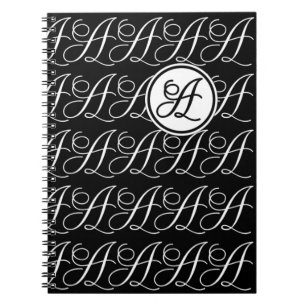 Monogram Bokstav A Anteckningsbok