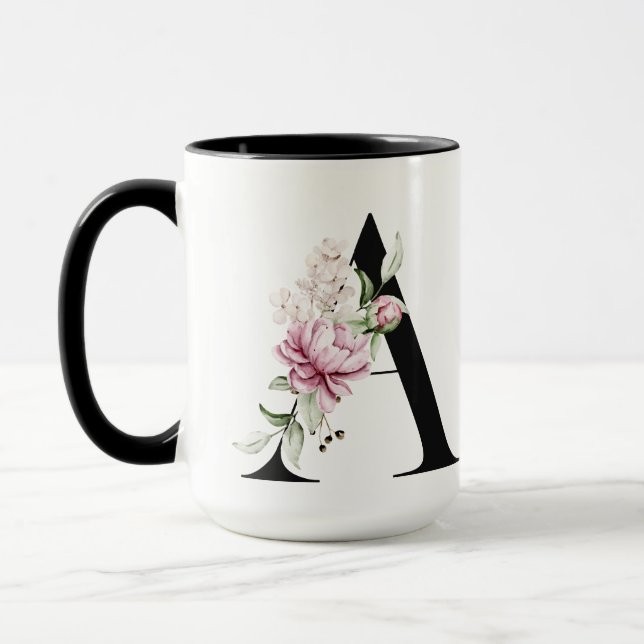 Monogram Bokstav A Brudtärna Kaffe Mugg (Vänster)