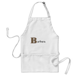 Monogram Bokstav B Elegant Blommig Personlig Förkläde