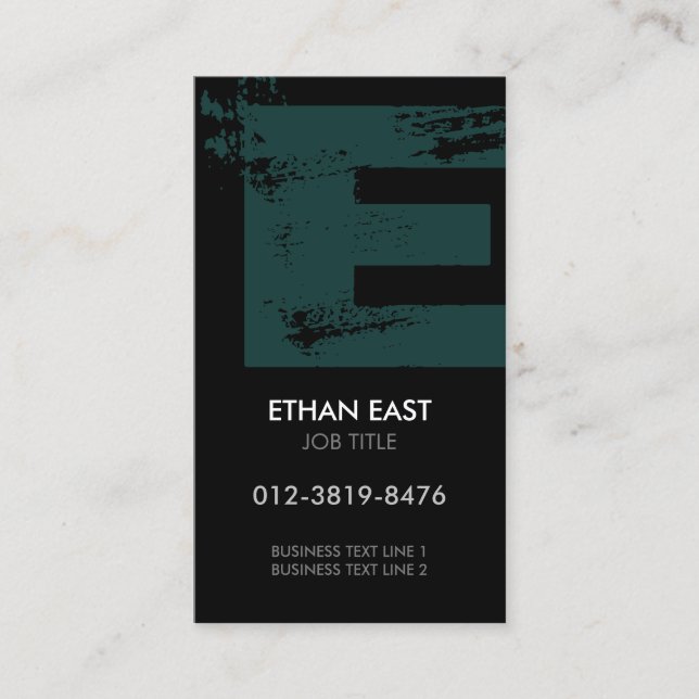 Monogram Bokstav E AffärsKort Visitkort (Framsida)