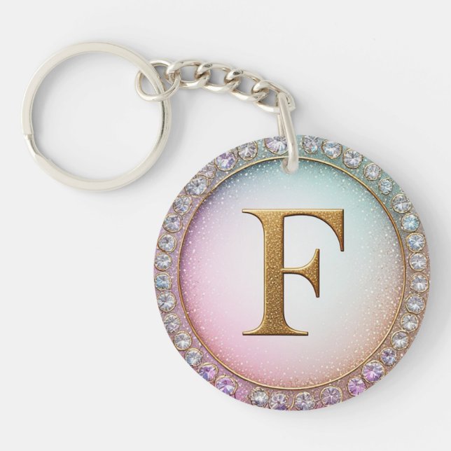 Monogram Bokstav F Födelsedagspresent Till Henne (Framsidan)