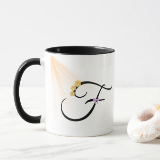 Monogram Bokstav F Kaffe Mugg