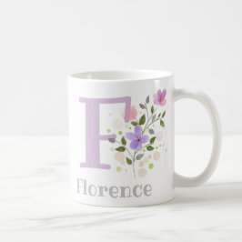 Monogram Bokstav F & Kristet Namn Kaffemugg