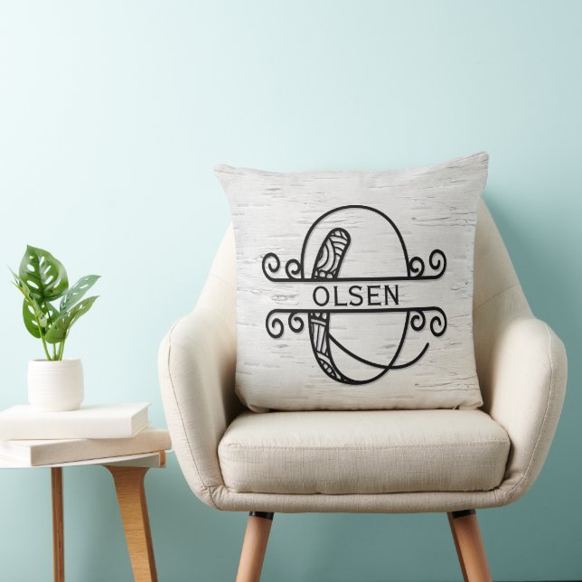Monogram Bokstav O med Efternamn  Kudde (Stol)