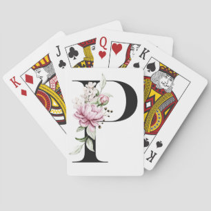Monogram Bokstav P Pokerkort Casinokort
