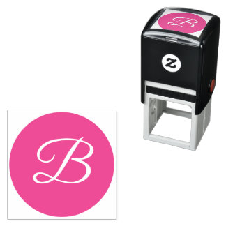 Monogram Bokstav Skript Serif Teckensnitt Självblä Självfärgande Stämpel