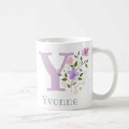 Monogram Bokstav Y & Kristet Namn Kaffemugg