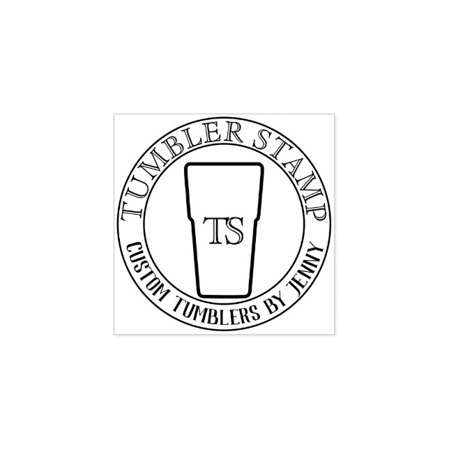Monogram Bokstavs Mugg Kopp Tumbler Stämpel (Tryck)