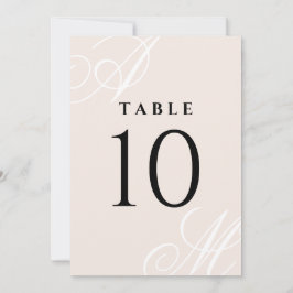 Monogram Bordsnummer för  Rosa med minimal Elegant