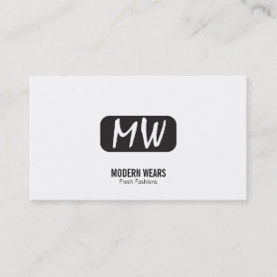 Monogram Borst Typ Ansikte Visitkort
