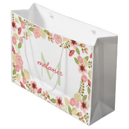 Monogram botaniska Blommigten Large Gift Bag