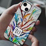 Monogram botaniska Fodral-Mate iphone case<br><div class="desc">Detta färgstarka telefonhölje är dekorerat med en unik botanisk mosaik av abstrakt och ett monogram av elegant. Enkelt anpassade. Gör en unik gåva. Original Mosaic © Michele Davies.</div>