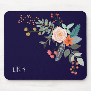 Monogram botaniskt musmatta