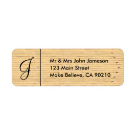Monogram - Bowling Lane Adress-mall Returadress Etikett